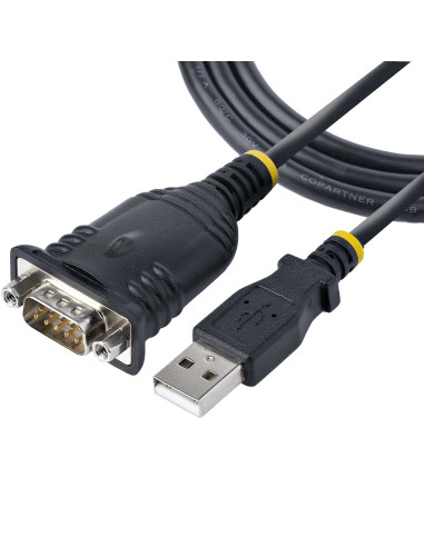 StarTech.com Cable de 1m USB a Serie, Conversor DB9 Macho RS232 a USB, Prolific, Adaptador USB a Serial para