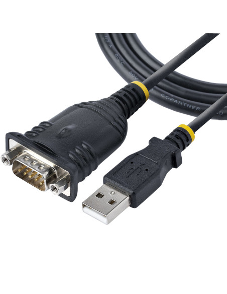 StarTech.com Cable de 1m USB a Serie, Conversor DB9 Macho RS232 a USB, Prolific, Adaptador USB a Serial para