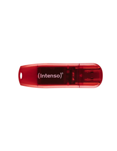 Intenso Rainbow Line unidad flash USB 128 GB USB tipo A 2.0 Rojo, Transparente