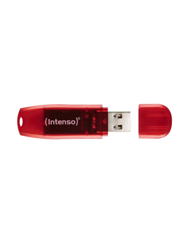 Intenso Rainbow Line unidad flash USB 128 GB USB tipo A 2.0 Rojo, Transparente