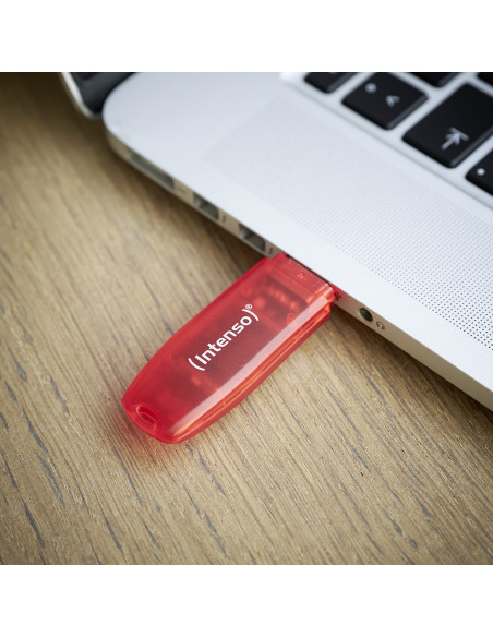 Intenso Rainbow Line unidad flash USB 128 GB USB tipo A 2.0 Rojo, Transparente