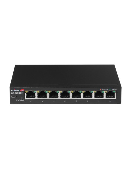 Edimax GS-5008E switch Gestionado Gigabit Ethernet (10 100 1000) Negro
