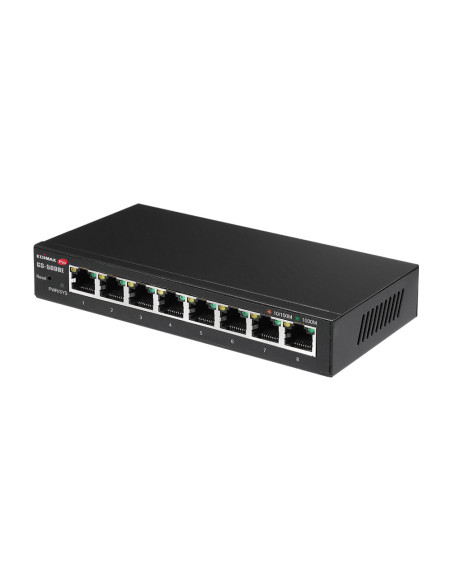 Edimax GS-5008E switch Gestionado Gigabit Ethernet (10 100 1000) Negro
