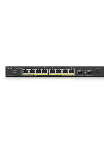 Zyxel GS1100-10HP v2 No administrado Gigabit Ethernet (10 100 1000) Energía sobre Ethernet (PoE) Negro