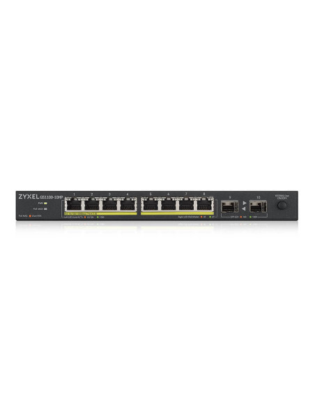 Zyxel GS1100-10HP v2 No administrado Gigabit Ethernet (10 100 1000) Energía sobre Ethernet (PoE) Negro