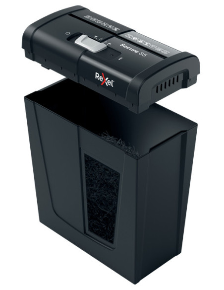 Rexel Secure S5 triturador de papel Corte en tiras 68 dB Negro