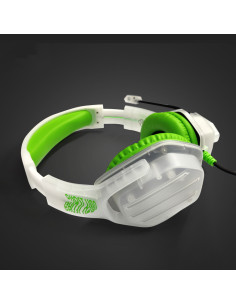 Blade Gaming Ghost Auriculares Alámbrico Diadema Juego Verde, Transparente, Blanco 2