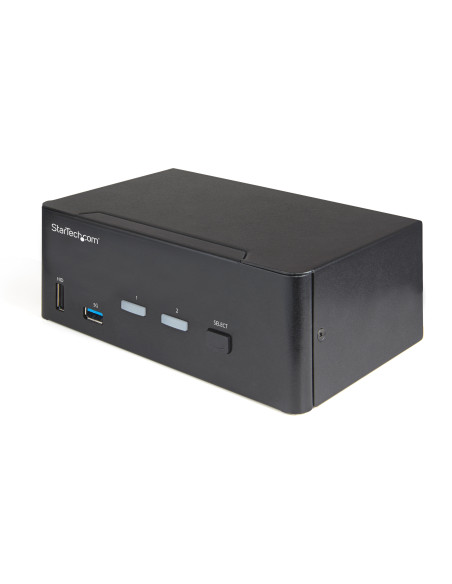 StarTech.com Switch Conmutador KVM de 2 Puertos HDMI 2.0 4K para 2 Monitores - Vídeo de 4K y 60Hz Ultra HD - HDR - Hub Ladrón