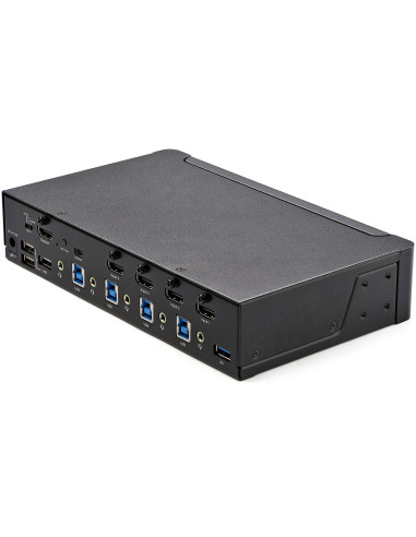 StarTech.com Switch Conmutador KVM de 4 Puertos HDMI 2.0 4K para 1 Monitor - Vídeo de 4K y 60Hz Ultra HD - HDR - Hub Ladrón USB