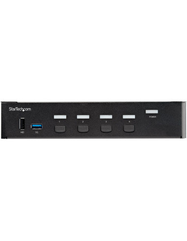 StarTech.com Switch Conmutador KVM de 4 Puertos HDMI 2.0 4K para 1 Monitor - Vídeo de 4K y 60Hz Ultra HD - HDR - Hub Ladrón USB