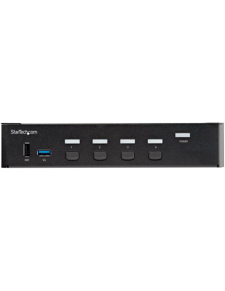 StarTech.com Switch Conmutador KVM de 4 Puertos HDMI 2.0 4K para 1 Monitor - Vídeo de 4K y 60Hz Ultra HD - HDR - Hub Ladrón USB