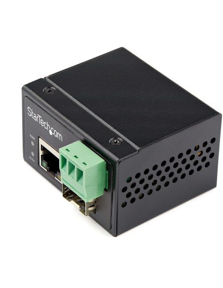 StarTech.com Conversor de Medios Ethernet Industrial de Fibra Multi o Monomodo a Ethernet - SFP a RJ45 - Convertidor - IP30