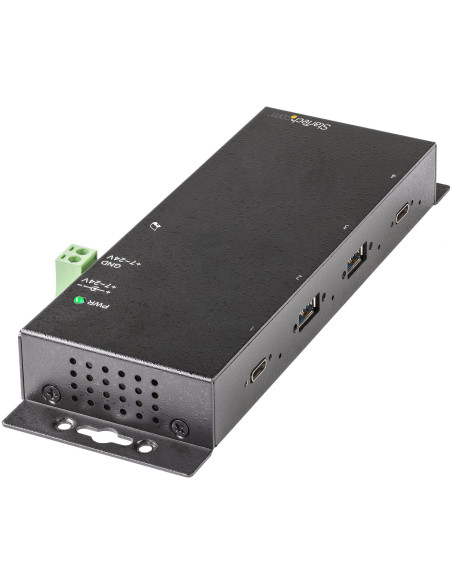 StarTech.com Hub USB C de 4 Puertos - 10Gbps - Ladrón Concentrador Industrial 2x USB Tipo C - 2x USB-A - con Protección ESD -