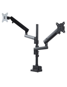 StarTech.com Brazo de Soporte para Dos Monitores - Base Soporte de Movimiento Articulado y Altura Ajustable para 2 Monitores