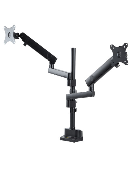 StarTech.com Brazo de Soporte para Dos Monitores - Base Soporte de Movimiento Articulado y Altura Ajustable para 2 Monitores