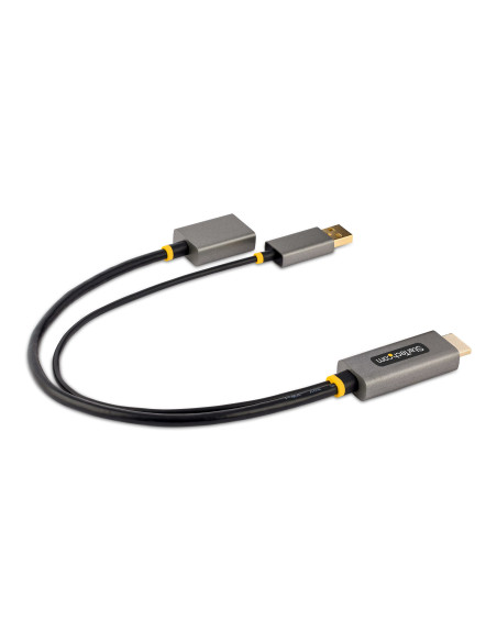 StarTech.com Cable 30cm Adaptador HDMI a DisplayPort - Activo - 4K 60Hz - Conversor HDMI 2.0 a DP 1.2 - HDR - Alimentado por el