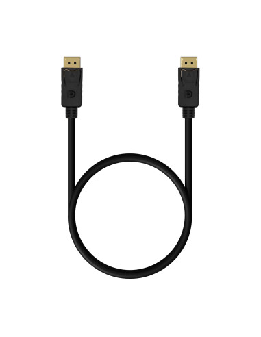 AISENS Cable DISPLAYPORT V1.2 4K@60Hz, DP M-DP M, Negro, 0.5M