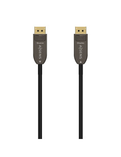 AISENS Cable DISPLAYPORT AOC V1.4 8K@60Hz 4K@120Hz 4 4 4 32.4Gbps, DP M-DP M, Negro, 10M