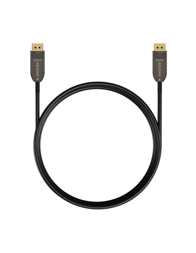 AISENS Cable DISPLAYPORT AOC V1.4 8K@60Hz 4K@120Hz 4 4 4 32.4Gbps, DP M-DP M, Negro, 10M
