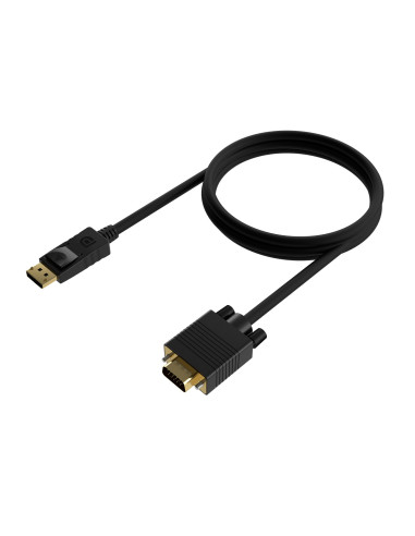 AISENS Cable Conversor DISPLAYPORT a VGA, DP M-VGA M, Negro, 1.0M