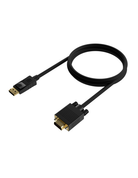AISENS Cable Conversor DISPLAYPORT a VGA, DP M-VGA M, Negro, 1.0M