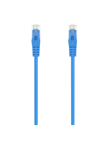 AISENS Cable de Red Latiguillo RJ45 LSZH Cat.6A 500 Mhz UTP AWG24, Azul, 30CM