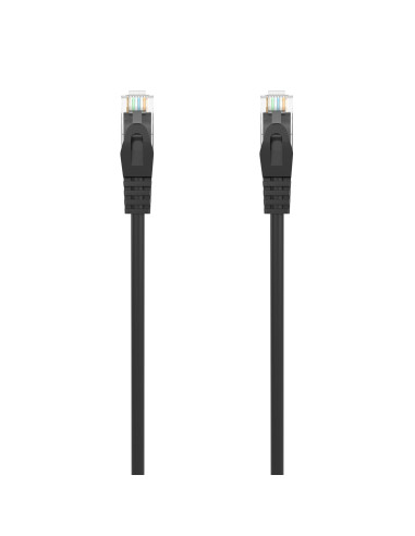 AISENS Cable de Red Latiguillo RJ45 LSZH Cat.6A 500 Mhz UTP AWG24, Negro, 0.5M