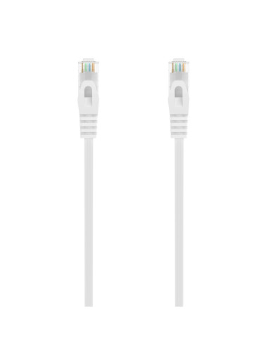 AISENS Cable de Red Latiguillo RJ45 LSZH Cat.6A 500 Mhz UTP AWG24, Blanco, 1.0M