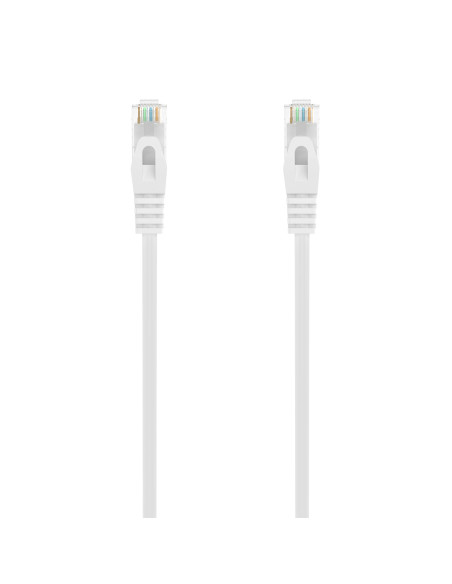 AISENS Cable de Red Latiguillo RJ45 LSZH Cat.6A 500 Mhz UTP AWG24, Blanco, 1.5M