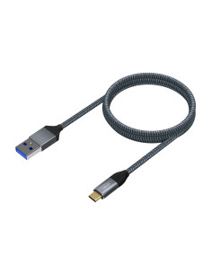 AISENS Cable USB 3.1 Gen2 Aluminio 10Gbps 3A, Tipo USB-C M-A M, Gris, 1.5M 2