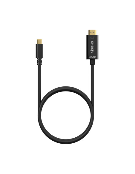 AISENS Cable Conversor USB-C A HDMI 4K@30Hz, USB-C M-HDMI M, Negro, 0.8M