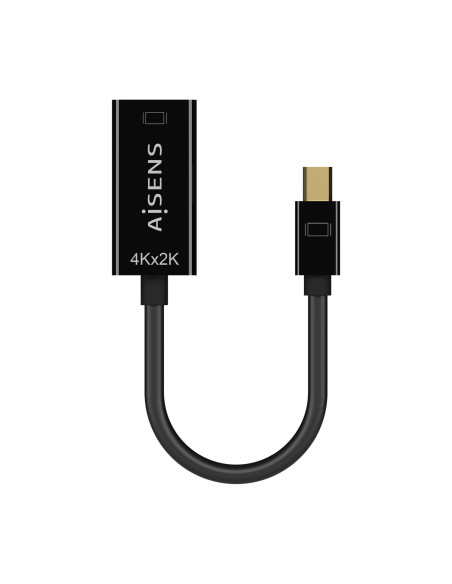AISENS Conversor Mini DP V1.2 a HDMI V1.4 4K@30Hz, MDP M-HDMI A H, Negro, 15CM