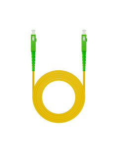 Nanocable Cable de Fibra Óptica SC APC a SC APC Monomodo Simplex LSZH, Amarillo, 15m