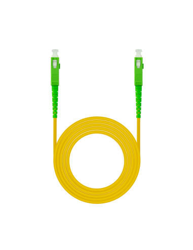 Nanocable Cable de Fibra Óptica SC APC a SC APC Monomodo Simplex LSZH, Amarillo, 10m