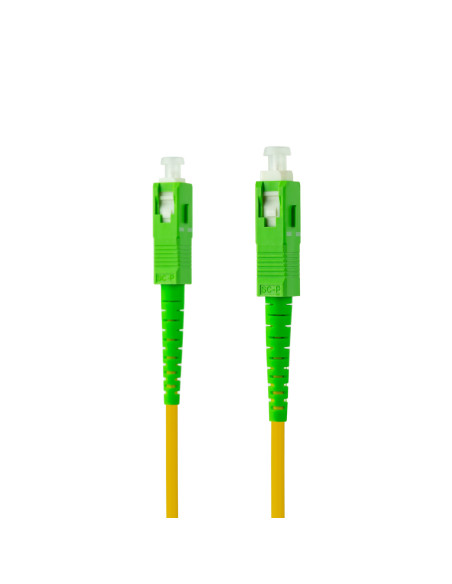 Nanocable Cable de Fibra Óptica SC APC a SC APC Monomodo Simplex LSZH, Amarillo, 10m