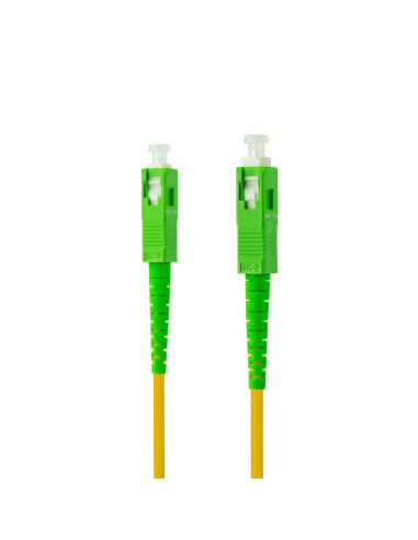 Nanocable Cable de Fibra Óptica SC APC a SC APC Monomodo Simplex LSZH, Amarillo, 2 m