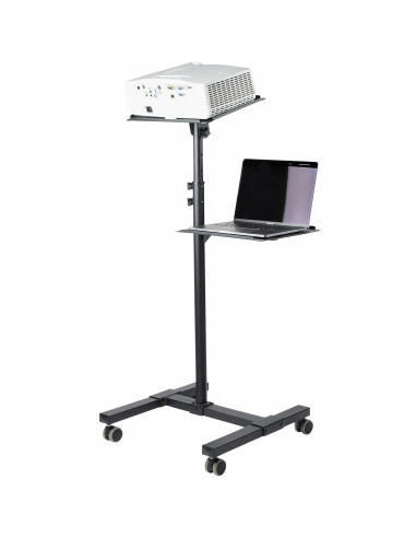 StarTech.com Soporte Móvil para Proyector y Ordenador Portátil - Carrito de Servicio Pesado para Proyector (2 Estantes) - de