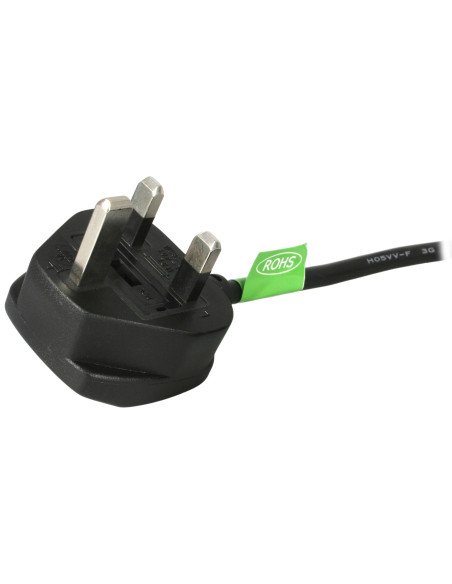 StarTech.com Cable de 1,8m de Alimentación de Ordenador, 18AWG, BS 1363 a C13, 10A 250V, Cable de Alimentación de Repuesto,