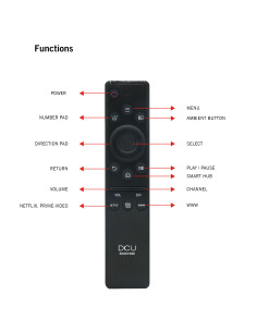 DCU Advance Tecnologic 30901090 mando a distancia IR inalámbrico TV, Sintonizador de TV, Receptor de televisión Botones 2