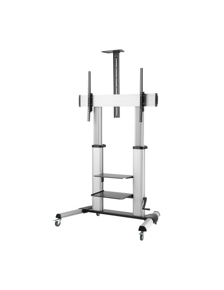 AISENS FT100TE-125 soporte para pantalla de señalización 2,54 m (100") Negro, Plata