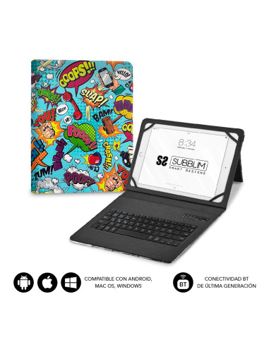 SUBBLIM Funda con Teclado Keytab Pro BT Trendy Comic