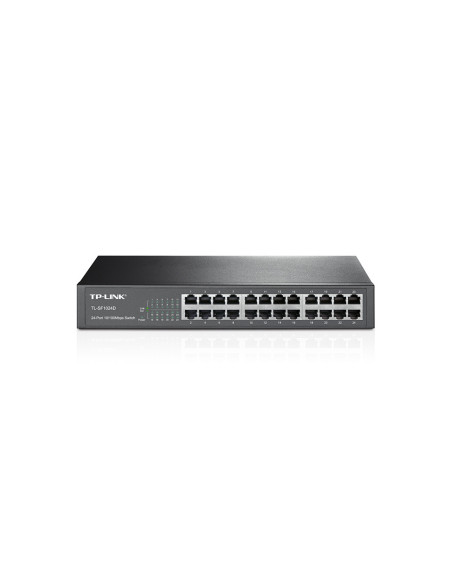 TP-Link TL-SF1024D No administrado Fast Ethernet (10 100) 1U Negro