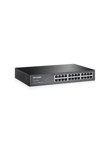 TP-Link TL-SF1024D No administrado Fast Ethernet (10 100) 1U Negro