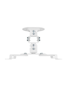 AISENS Soporte Universal Giratorio, Inclinable de Techo para Proyector 13.5Kg, Blanco