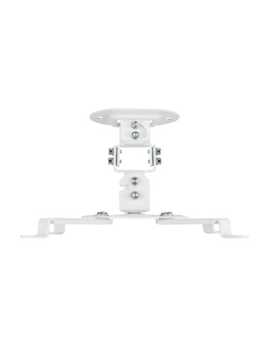AISENS Soporte Universal Giratorio, Inclinable de Techo para Proyector 13.5Kg, Blanco