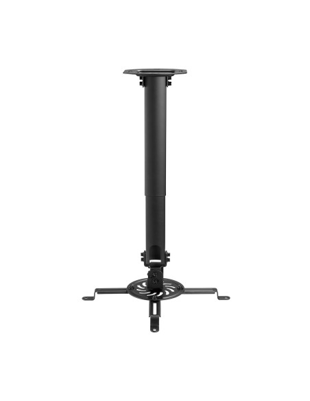 AISENS Soporte Universal Giratorio, Inclinable y Extensible de Techo para Proyector 13.5Kg, Negro