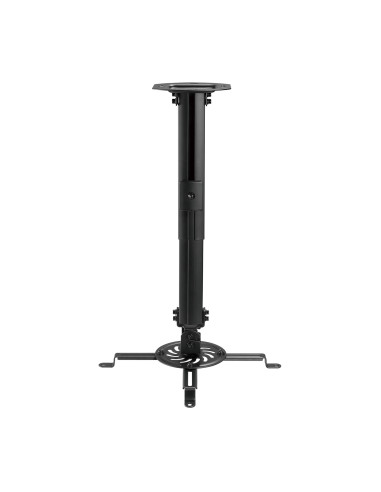 AISENS Soporte Universal Giratorio, Inclinable y Extensible de Techo para Proyector 13.5Kg, Negro