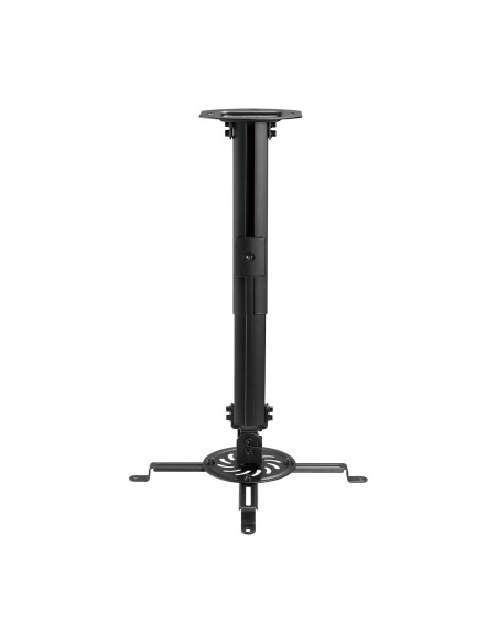 AISENS Soporte Universal Giratorio, Inclinable y Extensible de Techo para Proyector 13.5Kg, Negro