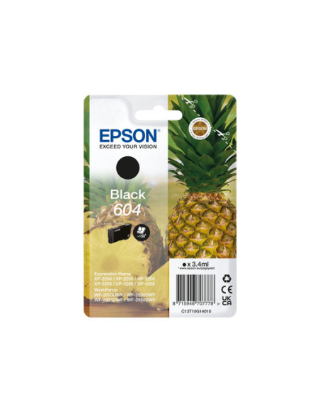 Epson 604 cartucho de tinta 1 pieza(s) Original Rendimiento estándar Negro