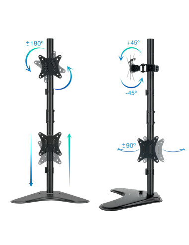 TooQ DB1703TNV-B soporte para monitor 81,3 cm (32") Escritorio Negro